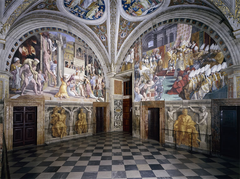 Estancia del Incendio del Borgo con frescos de Rafael en los Museos Vaticanos